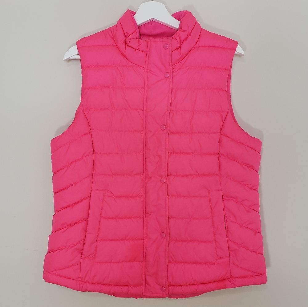 Gap Factory Vest Puffer Pink Neon Size Large